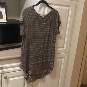 Bordeaux brown and baby blue shirt